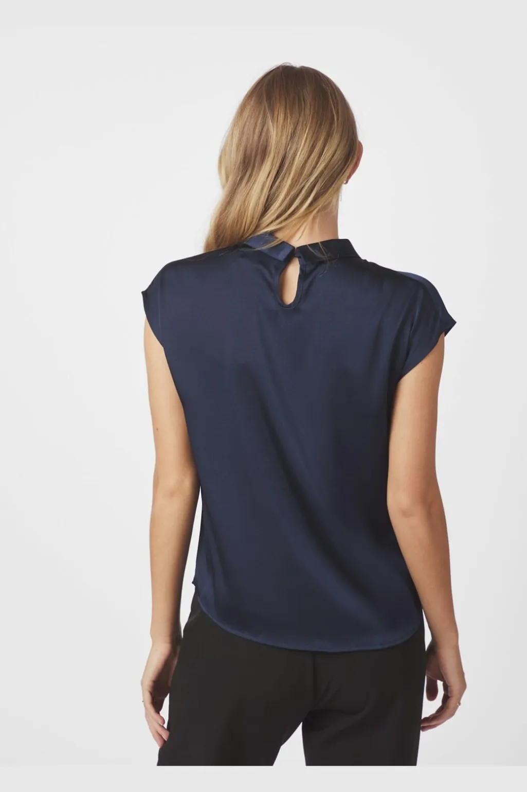 Nnfleur Drapy Satin Blouse 160990