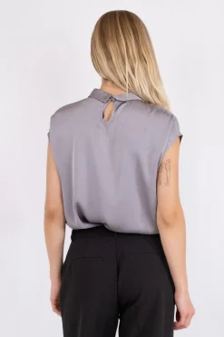 Nnfleur Drapy Satin Blouse