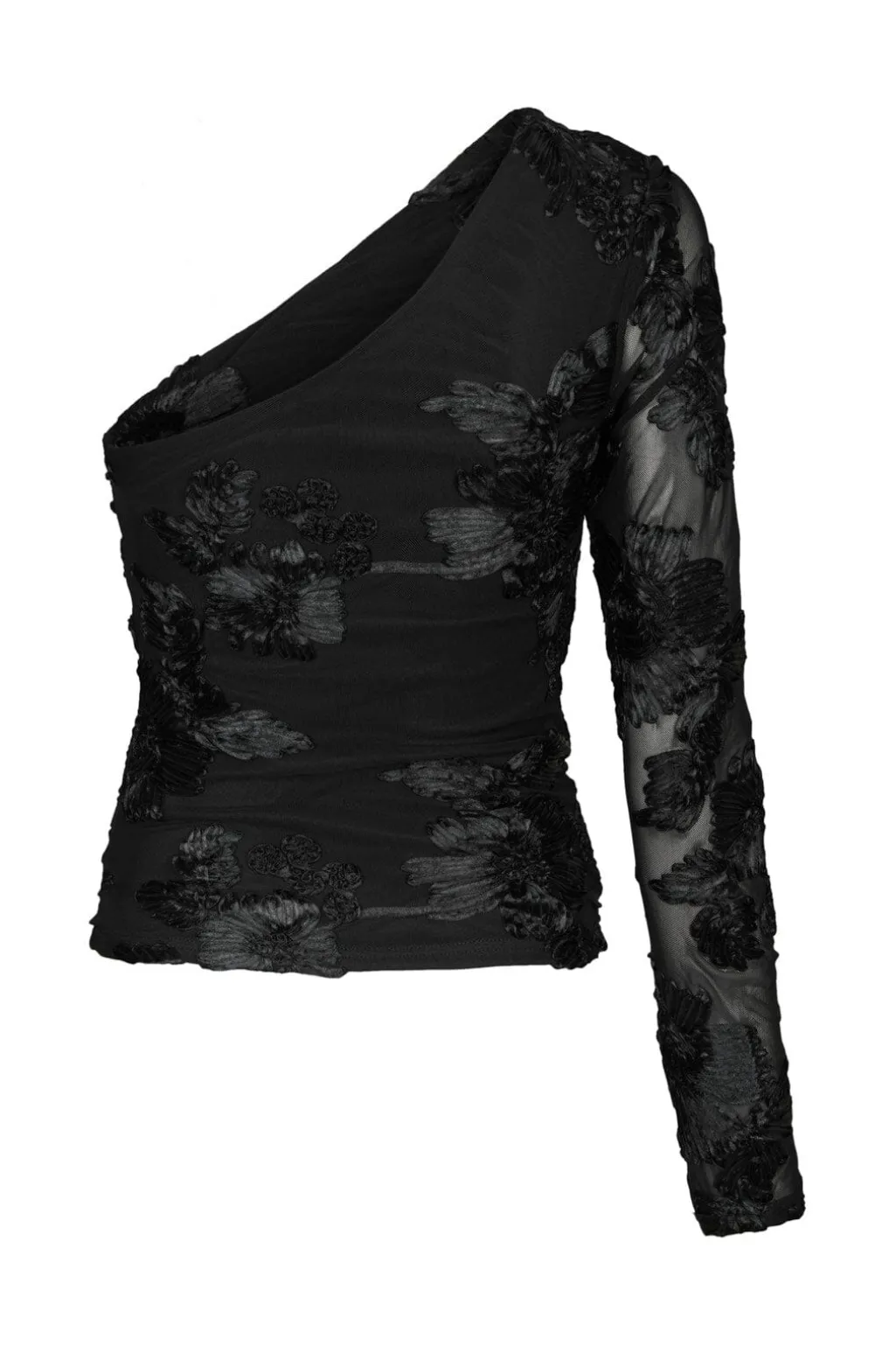 Nnfriana Big Flower Mesh Blouse 167272