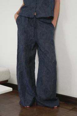 Nnheifa Flower Stripe Pants 168495