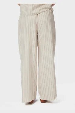 Nnheifa Linen Stripe Pants 168335