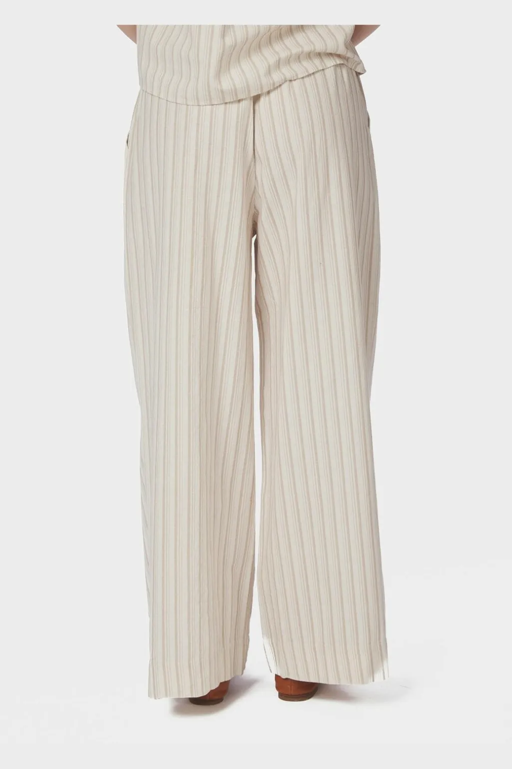 Nnheifa Linen Stripe Pants 168335