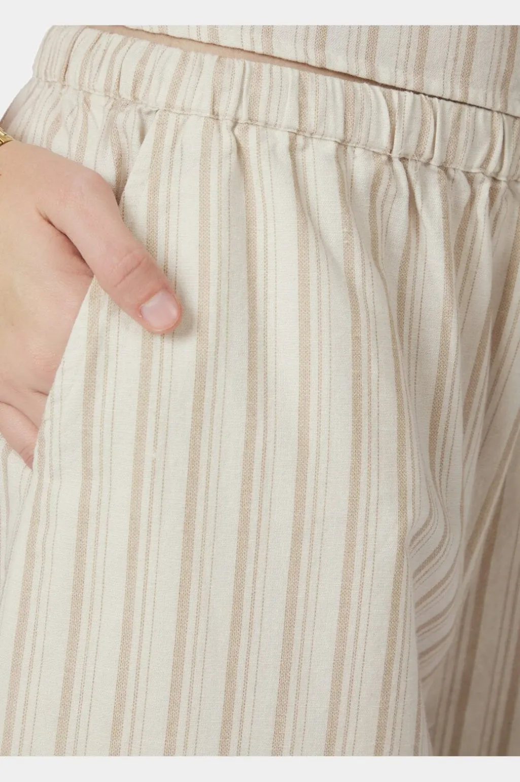 Nnheifa Linen Stripe Pants 168335