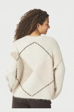 Nninga Check Fluff Knit Blouse 165205