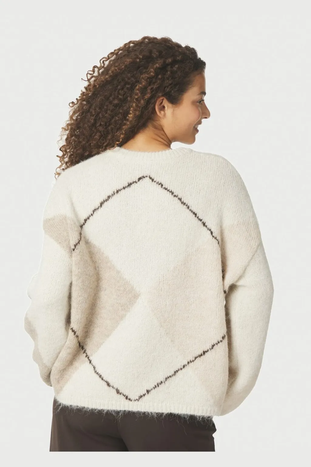Nninga Check Fluff Knit Blouse 165205