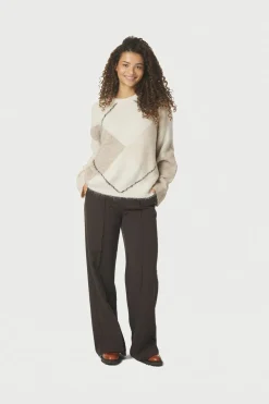 Nninga Check Fluff Knit Blouse 165205