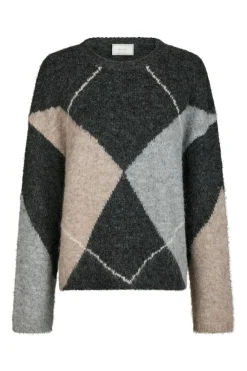 Nninga Check Fluff Knit Blouse 165205