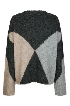 Nninga Check Fluff Knit Blouse 165205