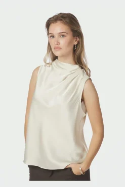 Nnisola Drapy Satin Top 167873