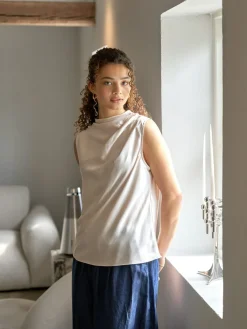 Nnisola Drapy Satin Top 167873
