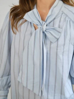 Nnjaz Bow Stripe Blouse 166718