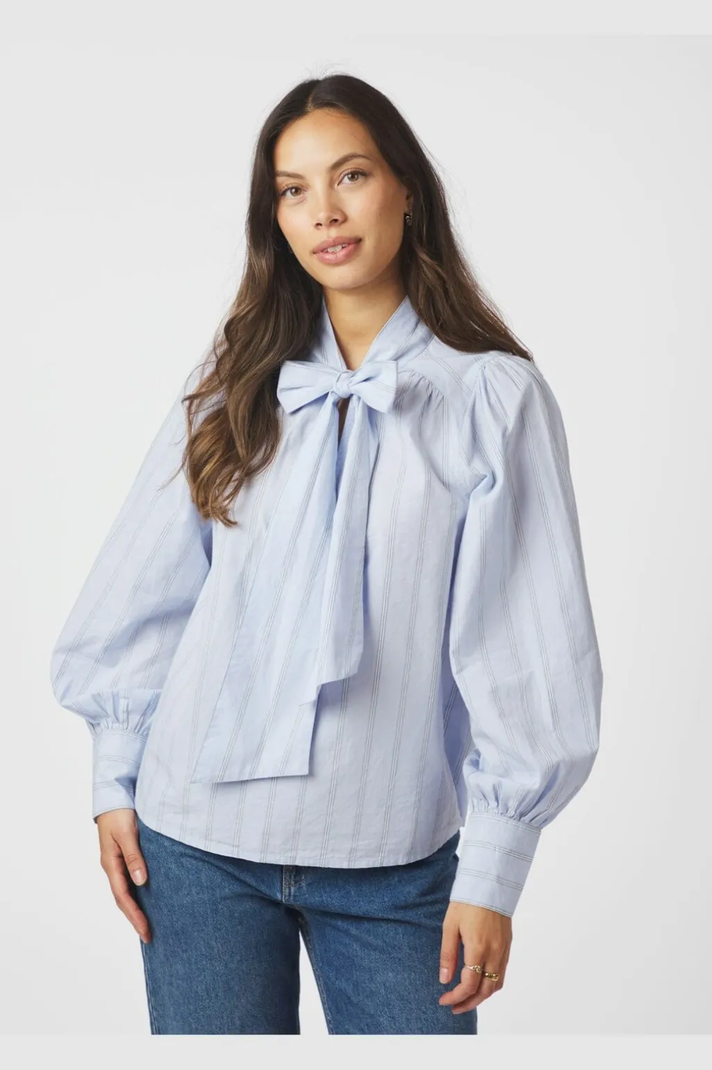 Nnjaz Bow Stripe Blouse 166718