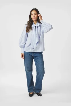 Nnjaz Bow Stripe Blouse 166718