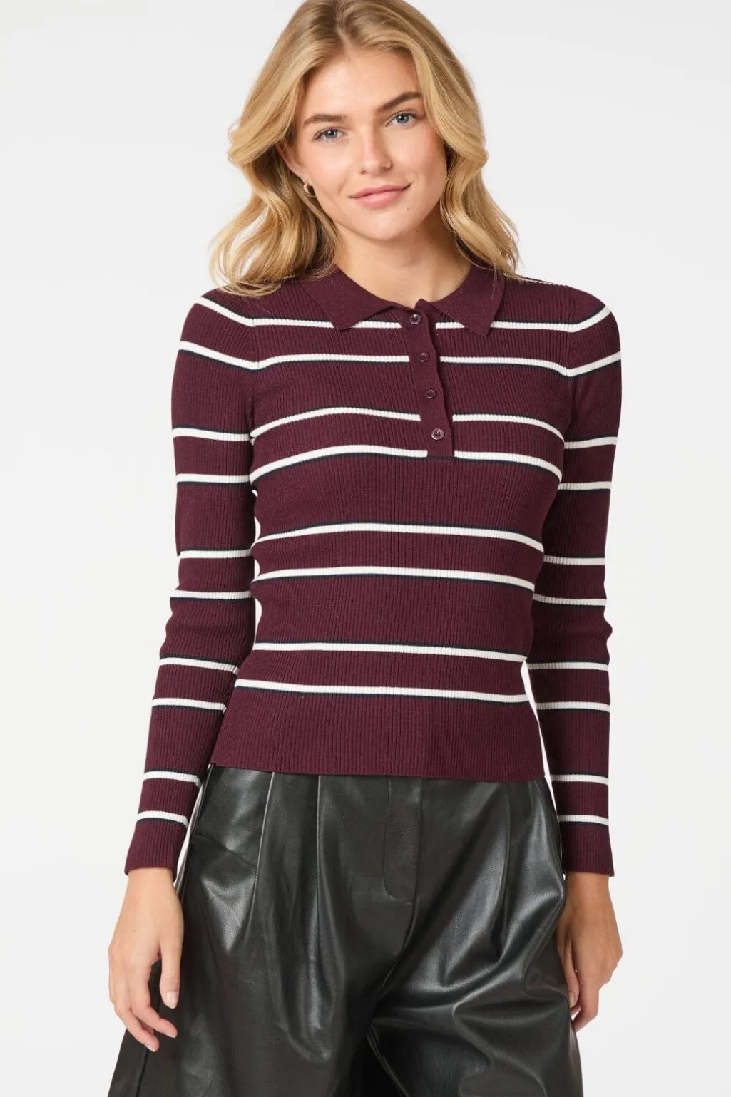 Nnjillan Polo Knit Blouse 164431