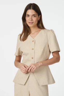 Nnjules Pinstriped Blouse 164812