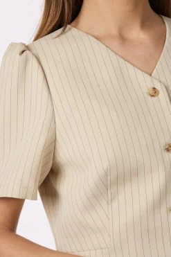 Nnjules Pinstriped Blouse 164812