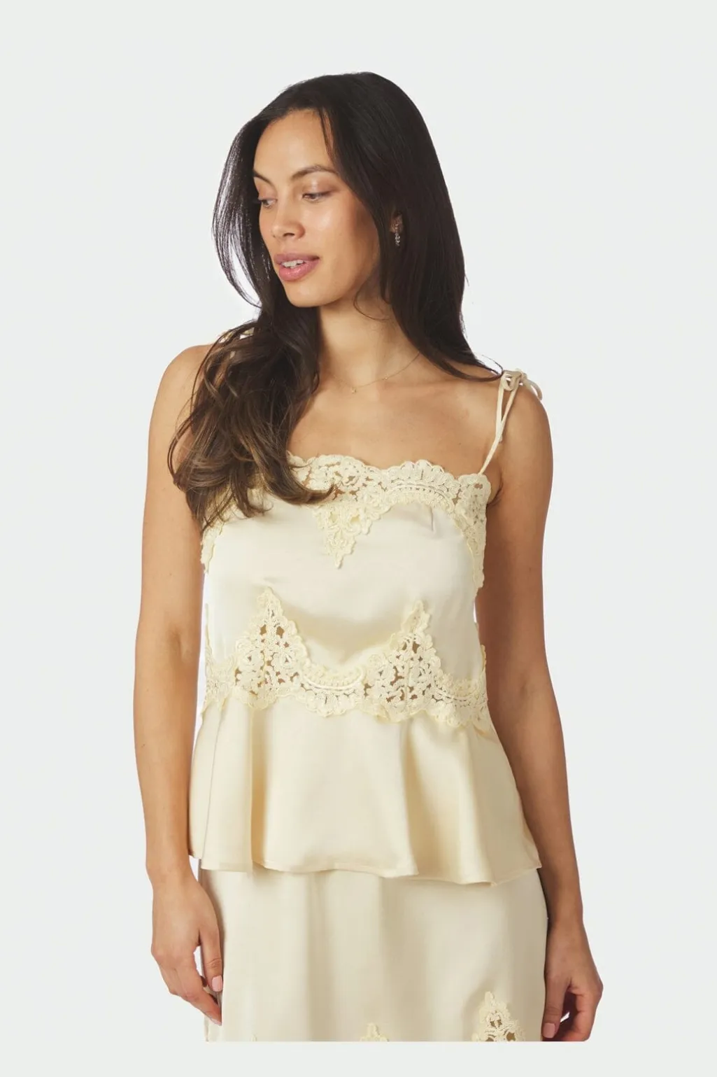Nnkaela Heavy Sateen Lace Top 168290