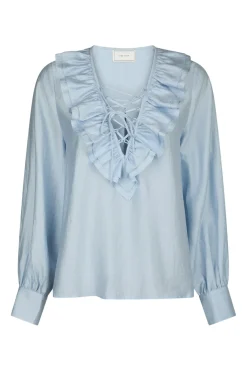 Nnkatarina Crepe Ruffle Blouse 166497