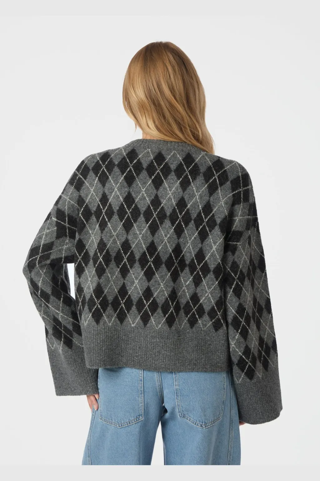 Nnkick Check Knit Blouse 165204