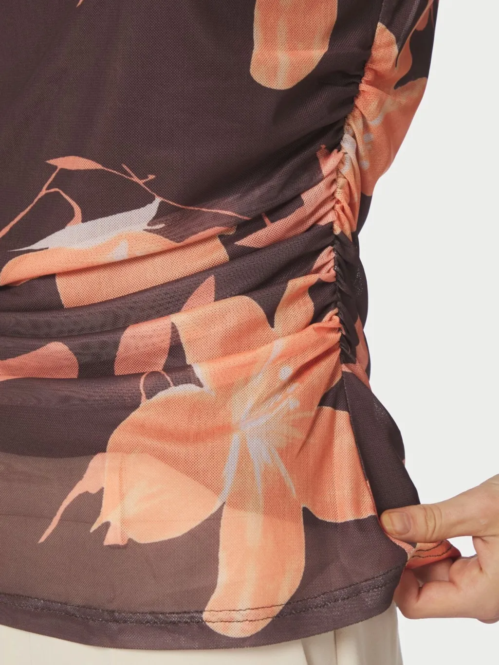 Nnliblana Flower Mesh Top 168871