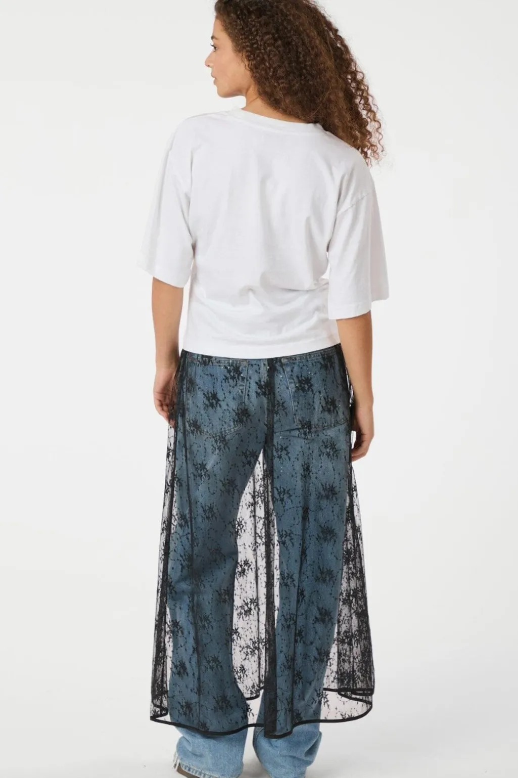 Nnloreta Lace Sequins Skirt 164611