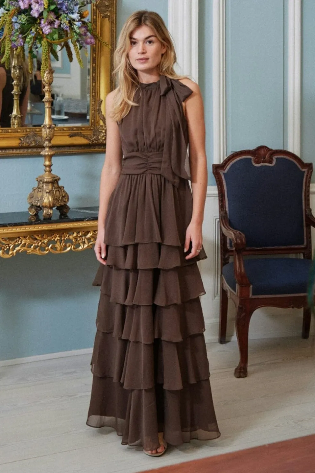 Nnmarli Solid Chiffon Dress 165640