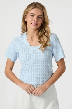 Nnmeiko Solid Knit Blouse 164706