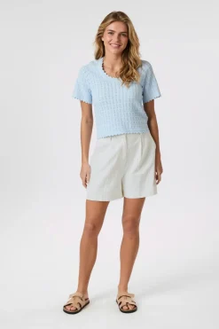 Nnmeiko Solid Knit Blouse 164706