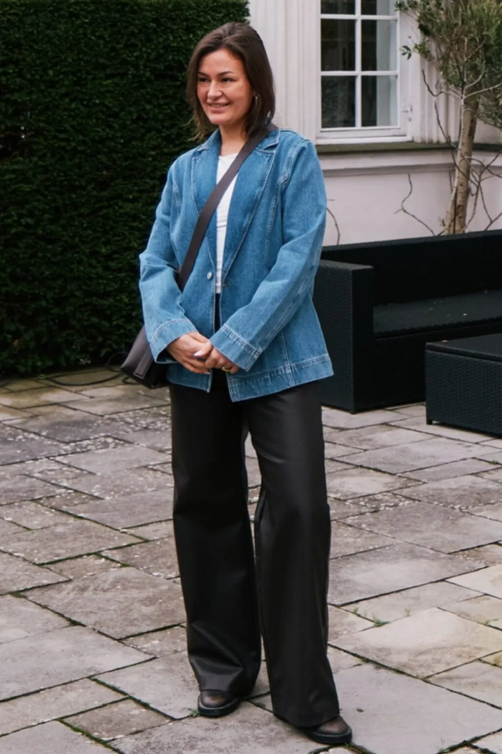 Nnpinur Faux Leather Pants 164609