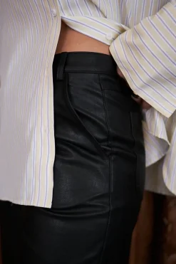 Nnpinur Faux Leather Pants 164609