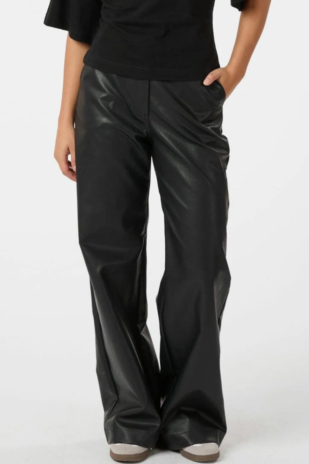 Nnpinur Faux Leather Pants 164609