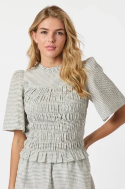 Nnpossini Small Check Blouse 165420