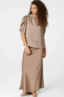 Nnroella Heavy Sateen Blouse 162590
