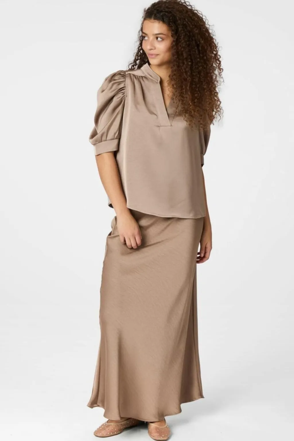 Nnroella Heavy Sateen Blouse 162590