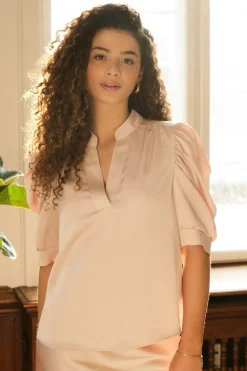 Nnroella Heavy Sateen Blouse 162590