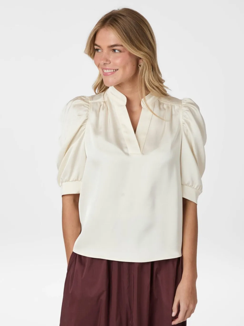 Nnroella Heavy Sateen Blouse 162590