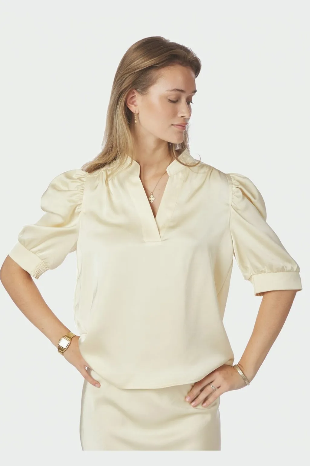 Nnroella Heavy Sateen Blouse 162590