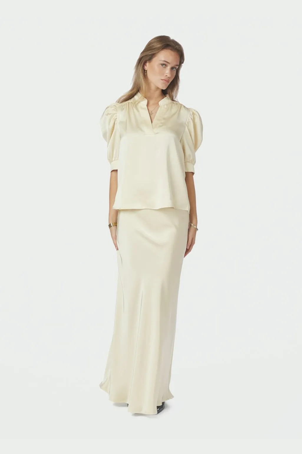 Nnroella Heavy Sateen Blouse 162590