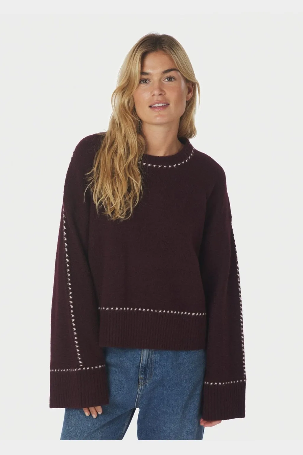 Nnroeme Knit Stitch Blouse 164818