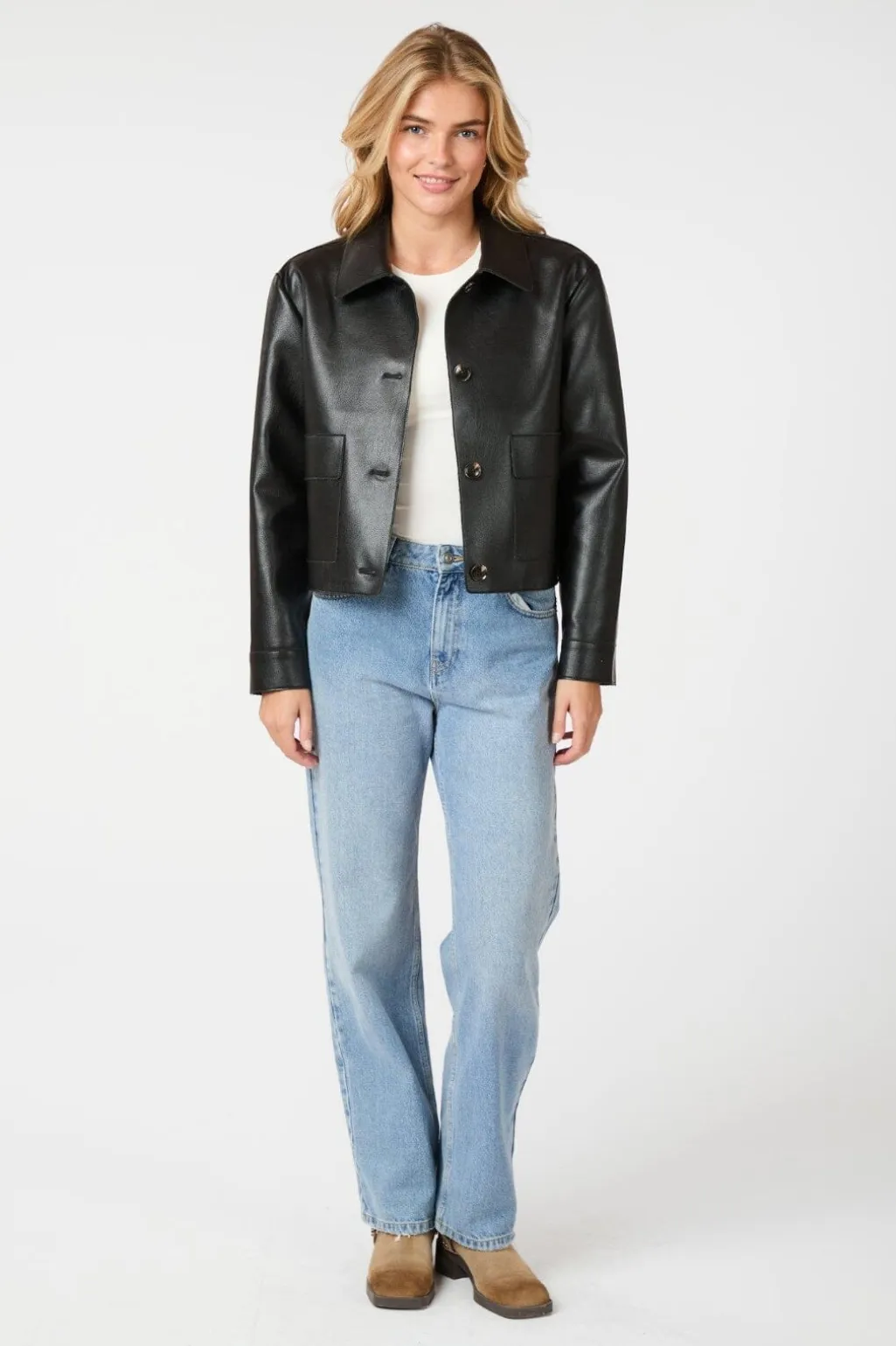 Nnromana Faux Pu Jacket 164349