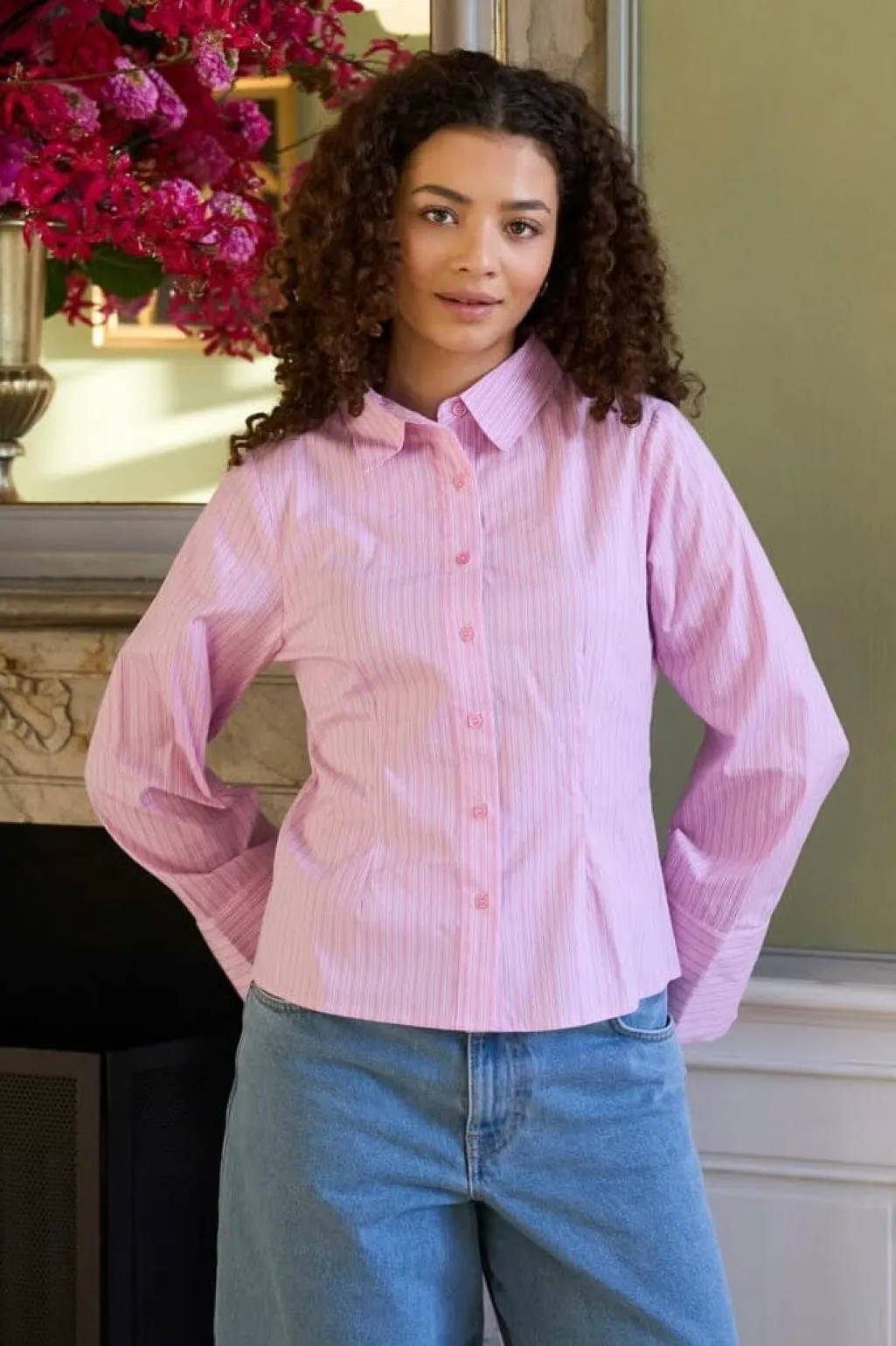 Nnrosa Shadow Stripe Shirt 166611