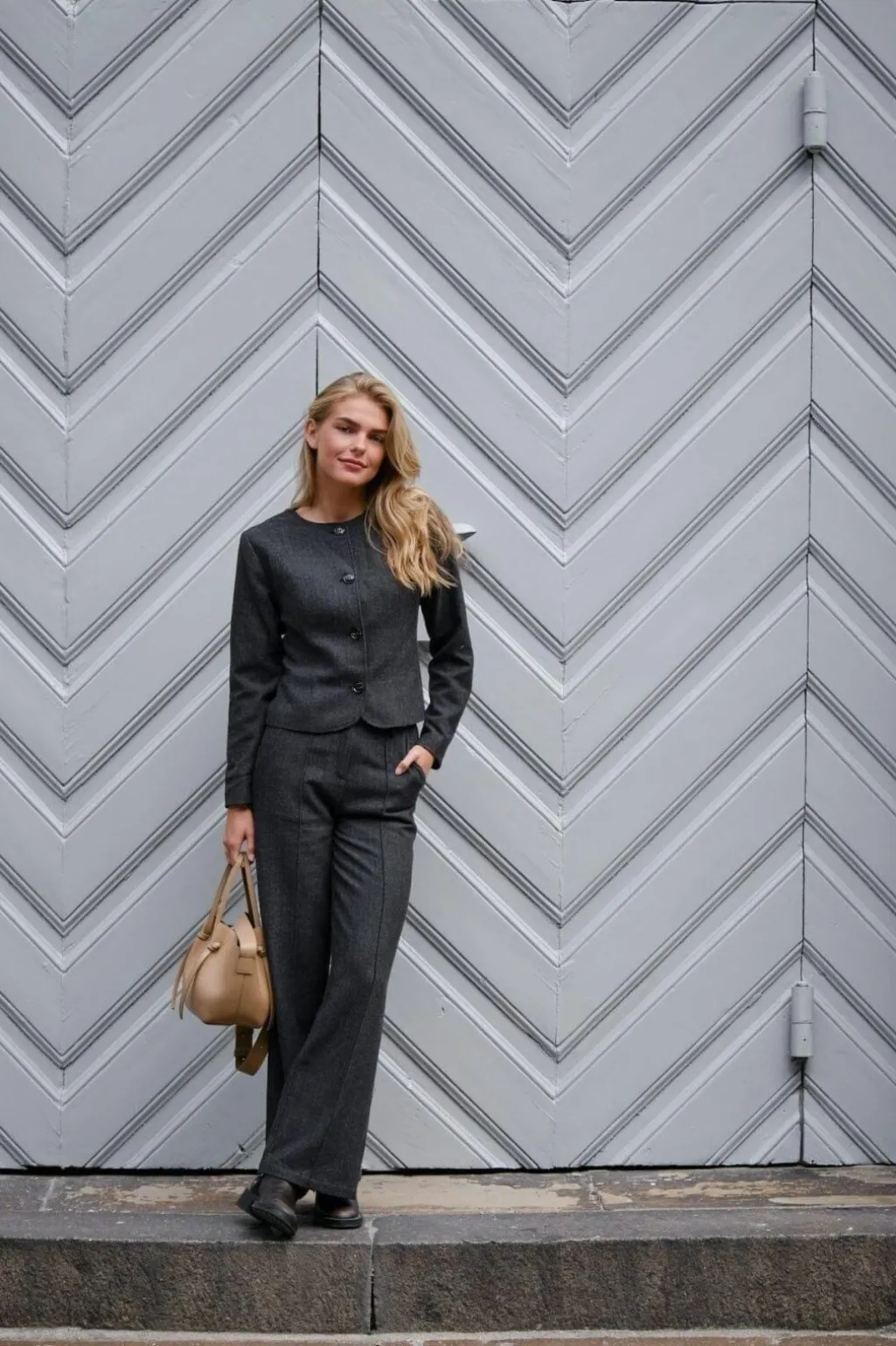 Nnsury Herringbone Pants 166366