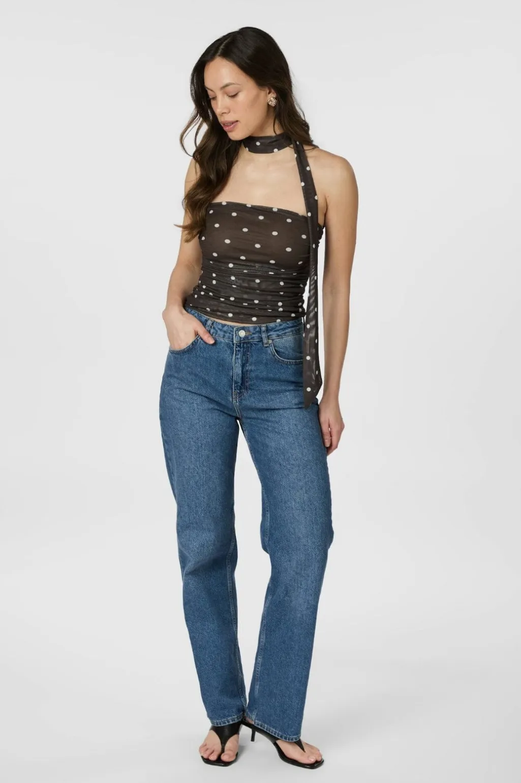 Nntorinti Mesh Dot Top 165892