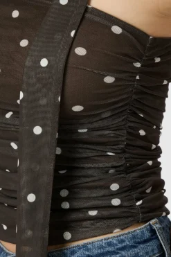 Nntorinti Mesh Dot Top 165892