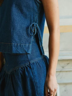Nntripa Denim Frill Skirt 165971