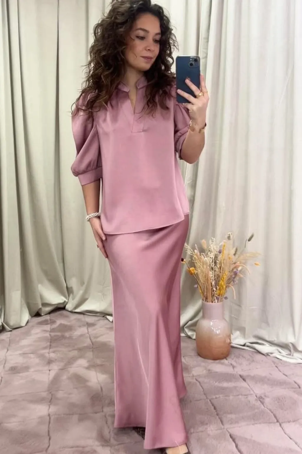 Nnvicky Heavy Sateen Skirt 159588