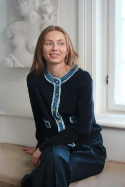 Nnzelma Knit Denim Cardigan 167245