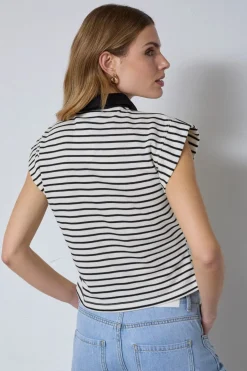 Normacc Stripe Polo Top 43024