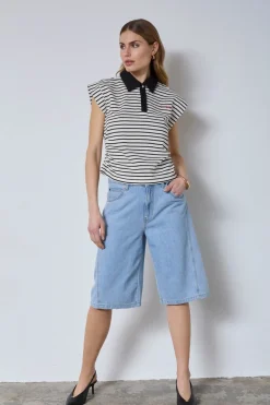 Normacc Stripe Polo Top 43024