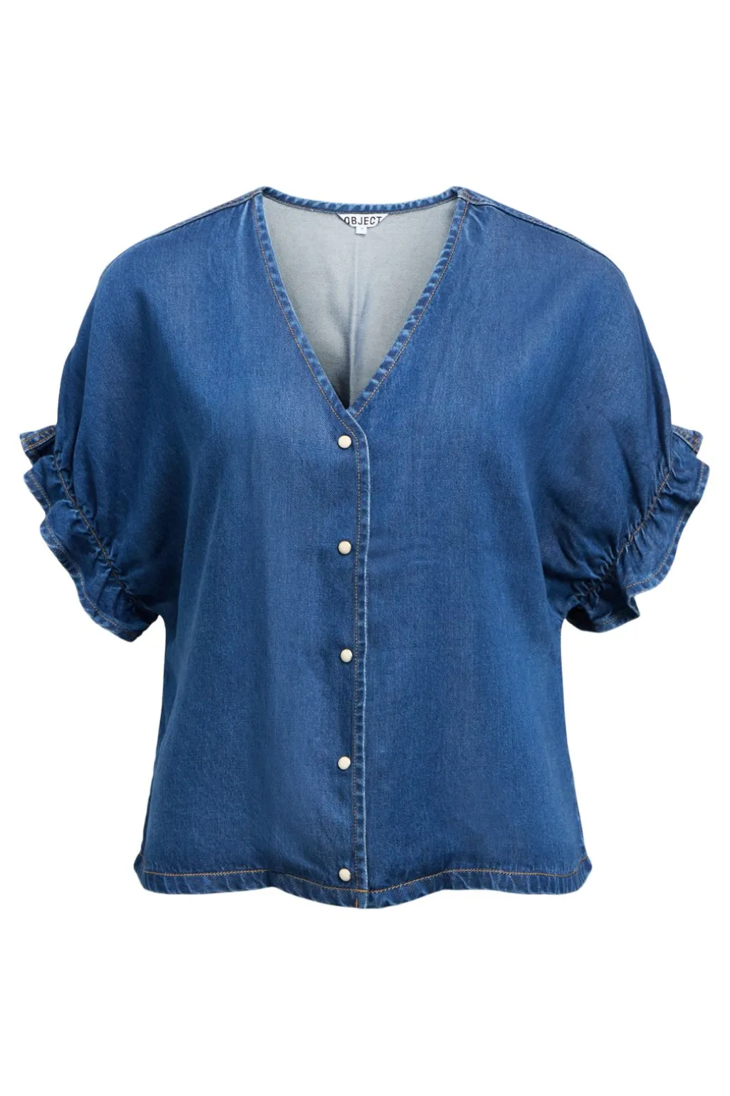 Objframe 2/4 V-Neck Re Top